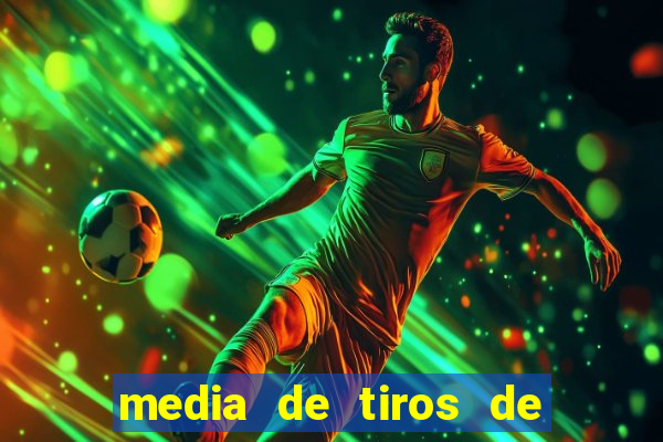 media de tiros de meta por jogo